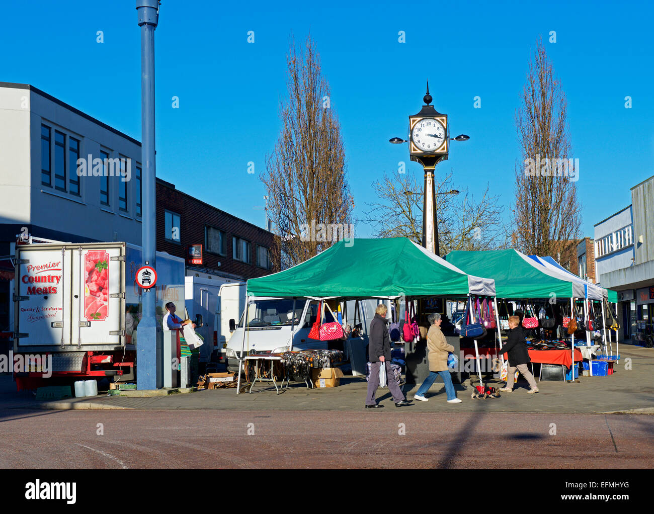 Market in Waterlooville, Hampshire, England UK Stock Photo