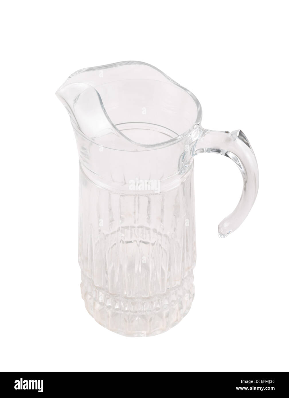 Transparent glass pitcher ewer isolated Stock Photo Alamy
