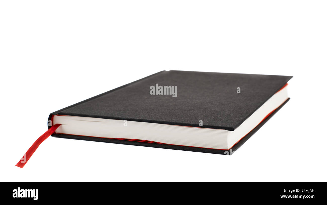 Black book with a red bookmark Stock Photo