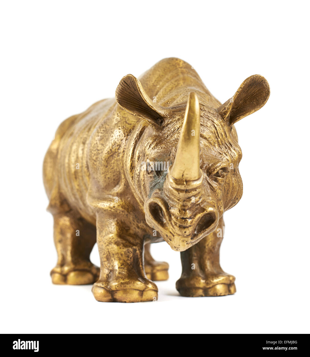 Rhino Gold Color Animal Statue On Stock Photo 2346523027