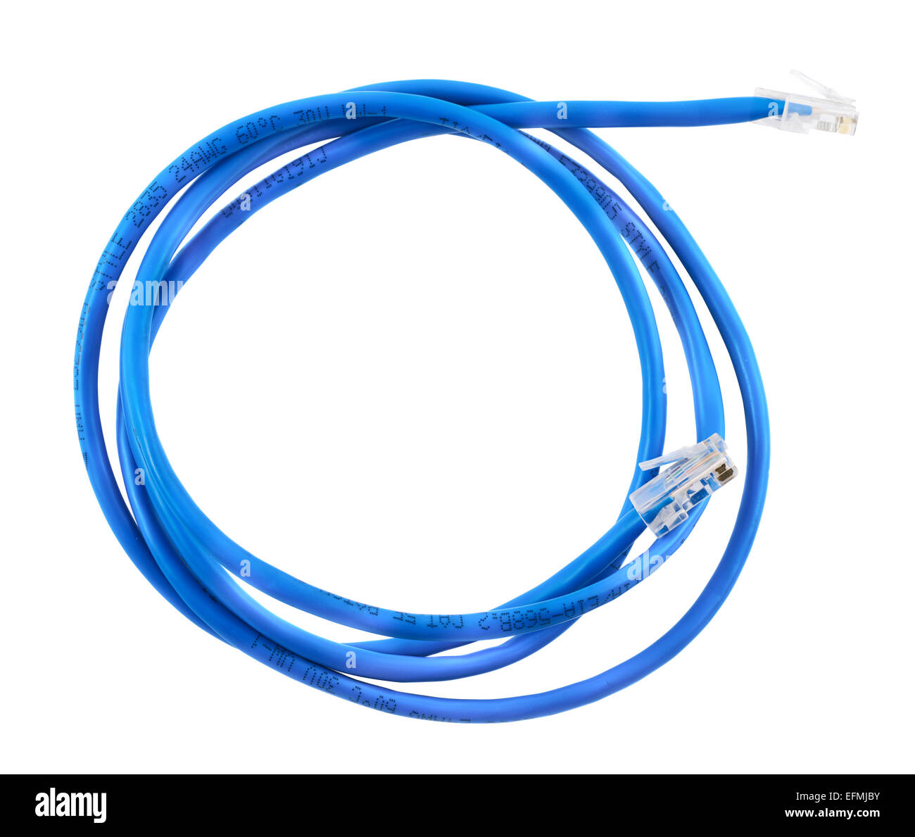 Twisted pair network cable isolated Stock Photo Alamy