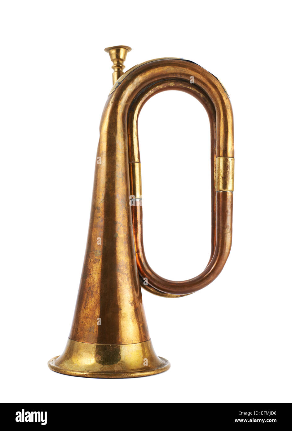 Trumpet musical instrument isolated Stock Photo