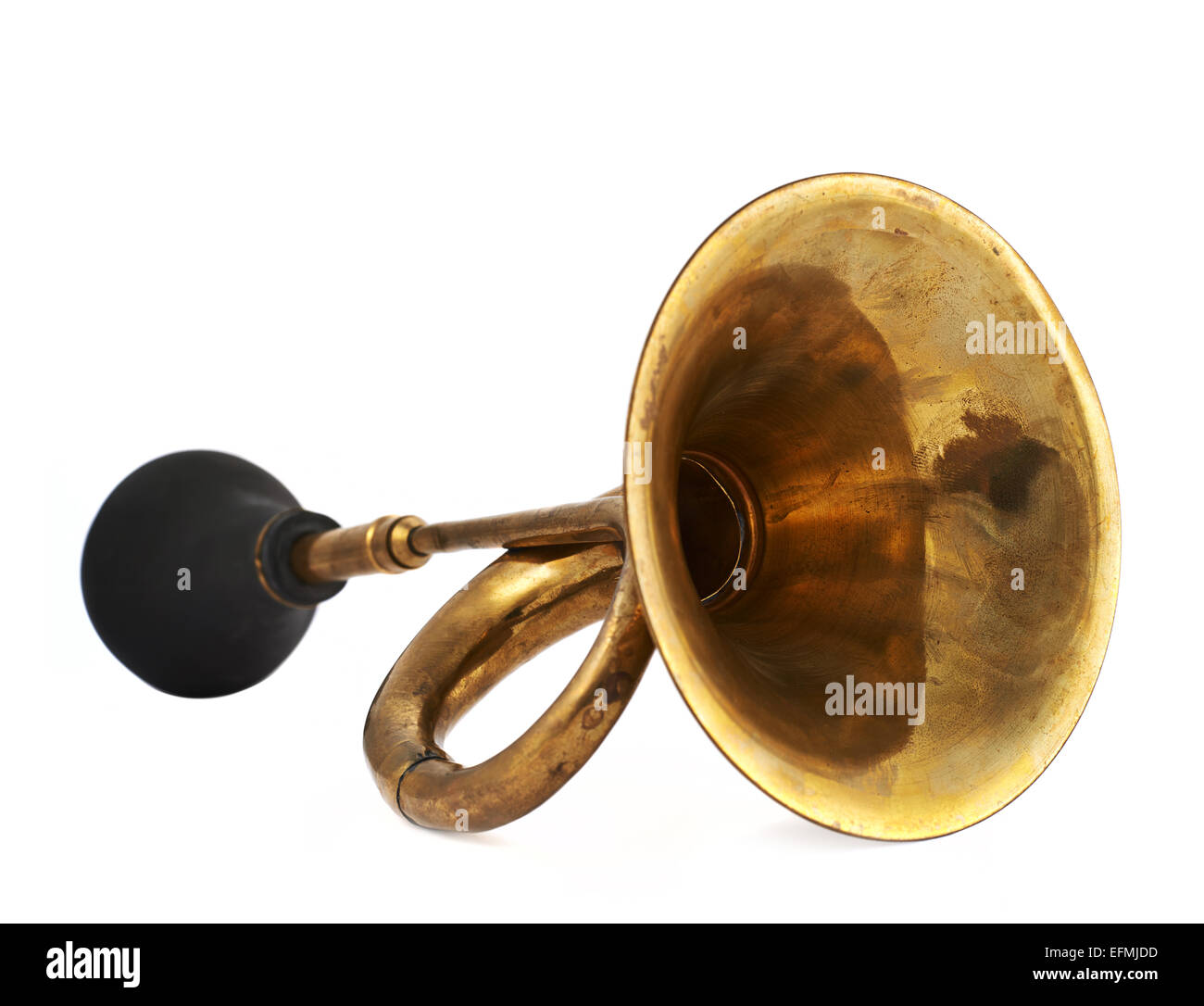 Horn klaxon instrument isolated Stock Photo Alamy