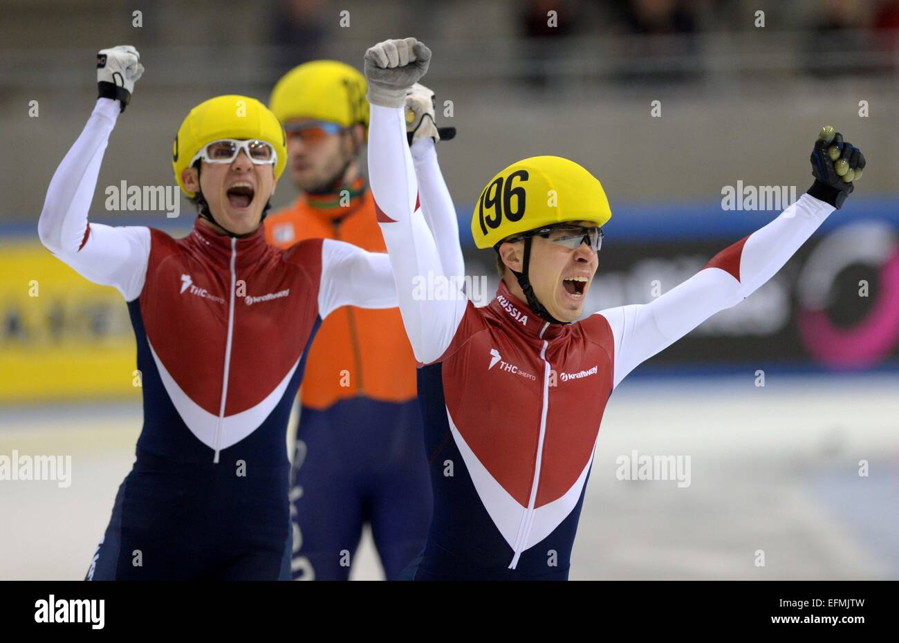 Dresden, Germany. 07th Feb, 2015. Semen Elistratov (Front) and Vladimir