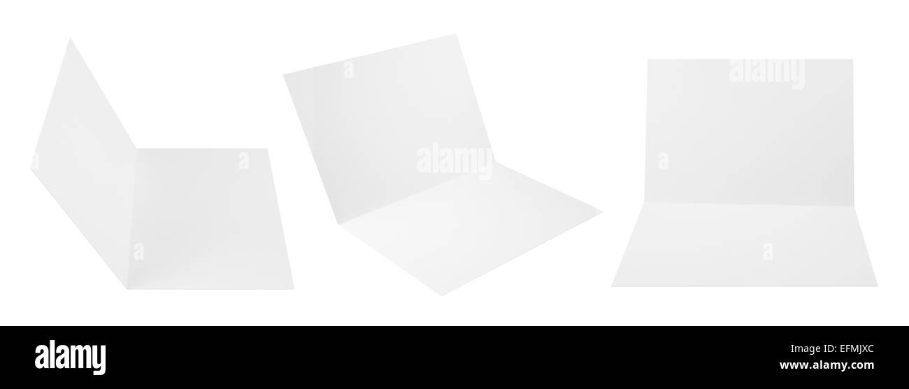 Set of folded A4 paper sheets Stock Photo Alamy