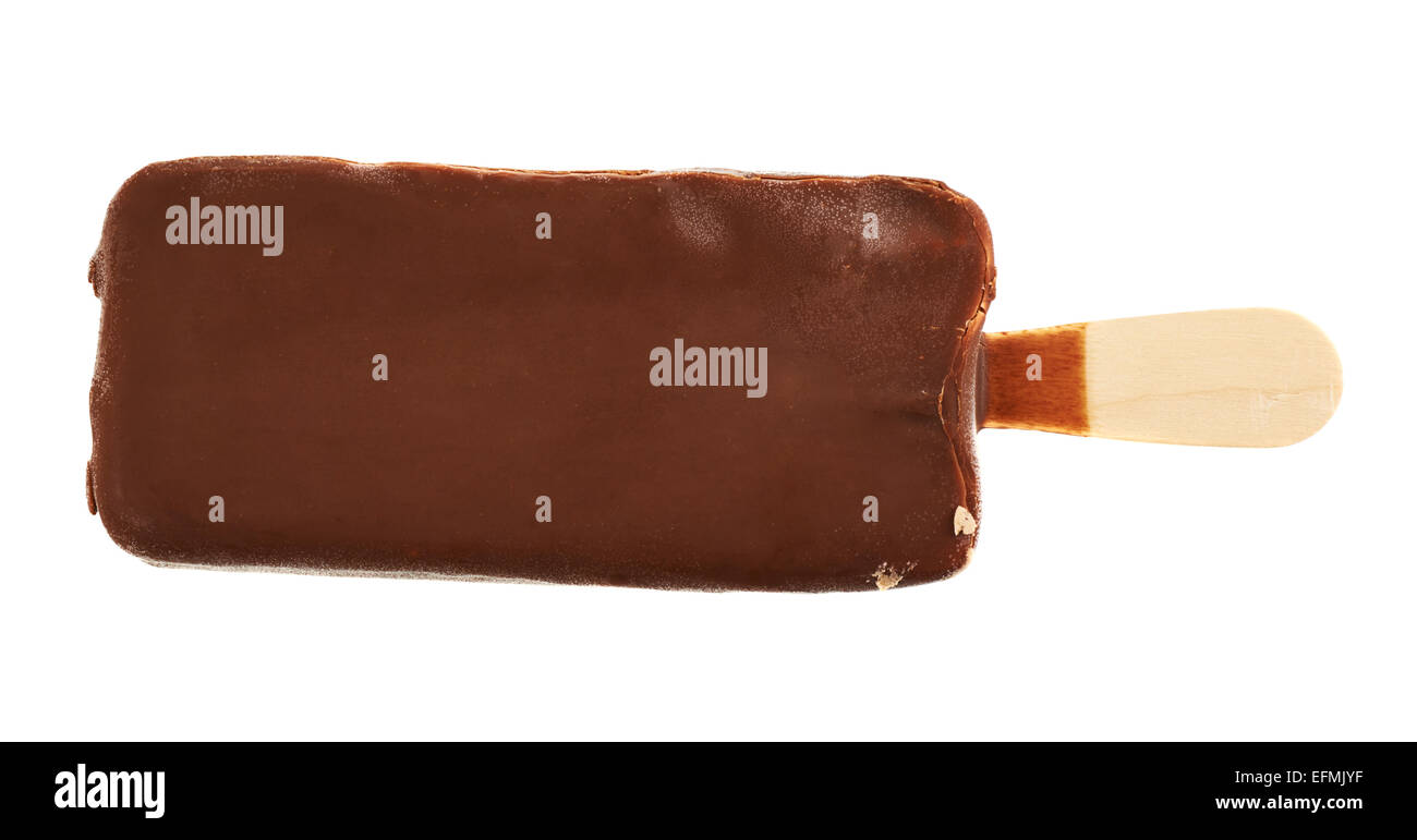 Chocolatecovered vanilla ice cream bar Stock Photo Alamy