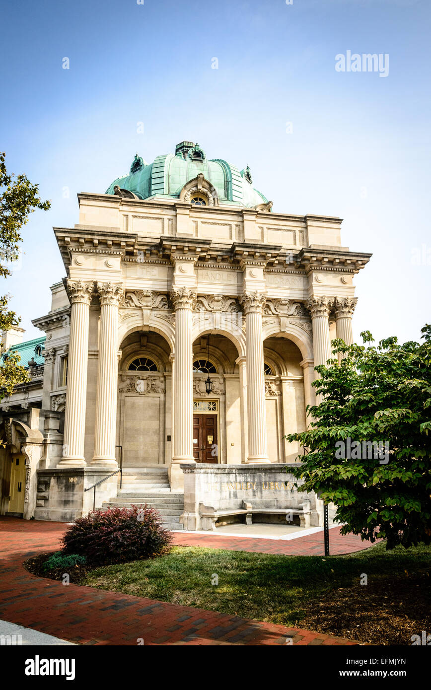 Handley Regional Library, 100 W Piccadilly Street, Winchester, Virginia