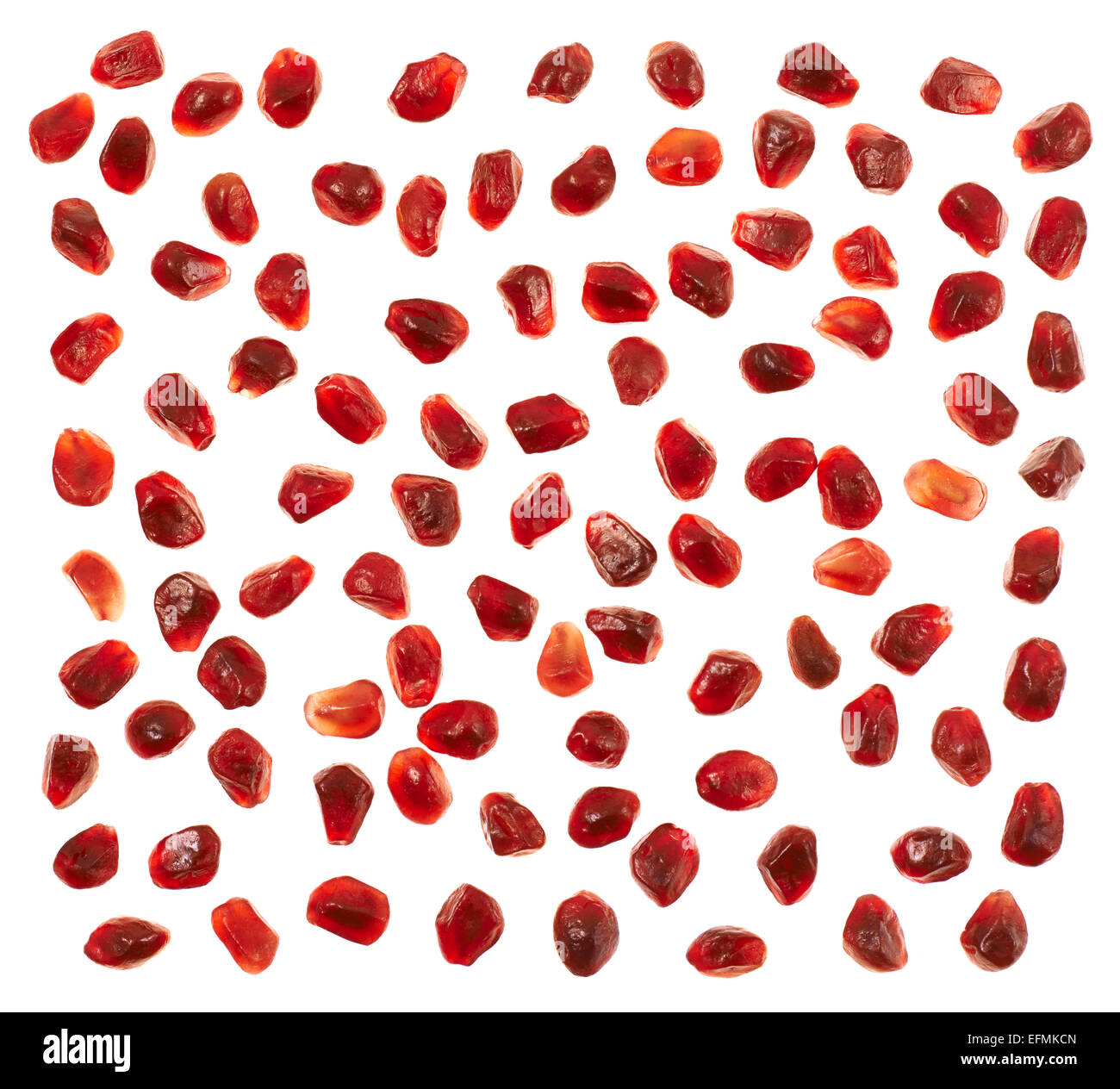 Pomegranate seeds set isolated Stock Photo Alamy