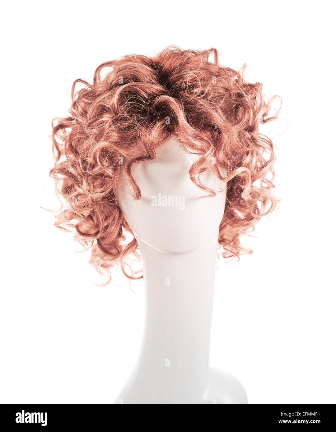 Natural Looking Pink Blonde Wig White Mannequin Head Long Hair Stock Photo  by ©amixstudio 673216514