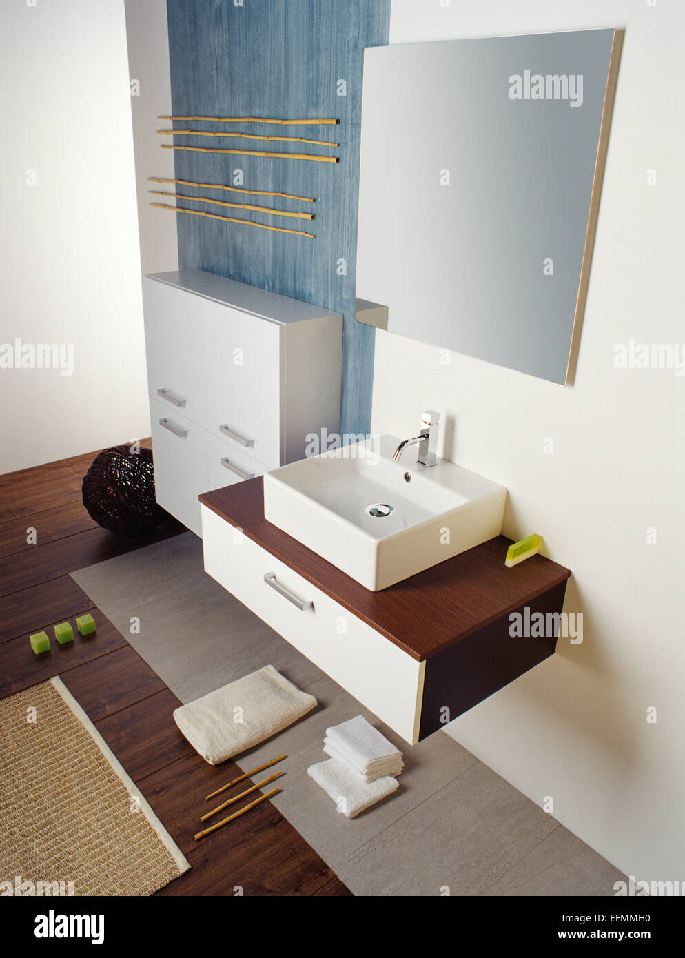 A Picture Of A Sparkling Modern Bathroom Includes Wall Mounted