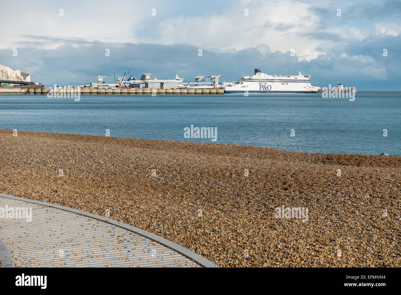 Dover Ferry Seafront Promenade Harbour  Kent England UK Stock Photo