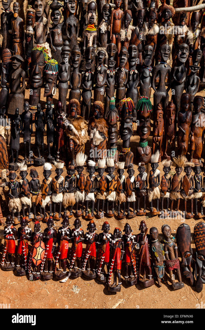 Locally Made Wooden Statues For Sale At Key Afer Thursday Market, The