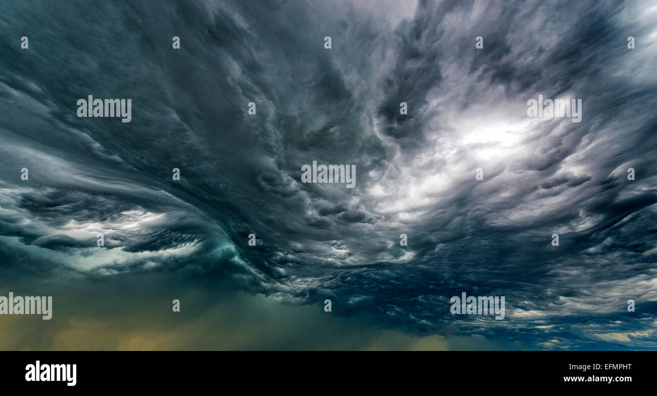 Dark stormy dramatic clouds background horizontal composition Stock ...