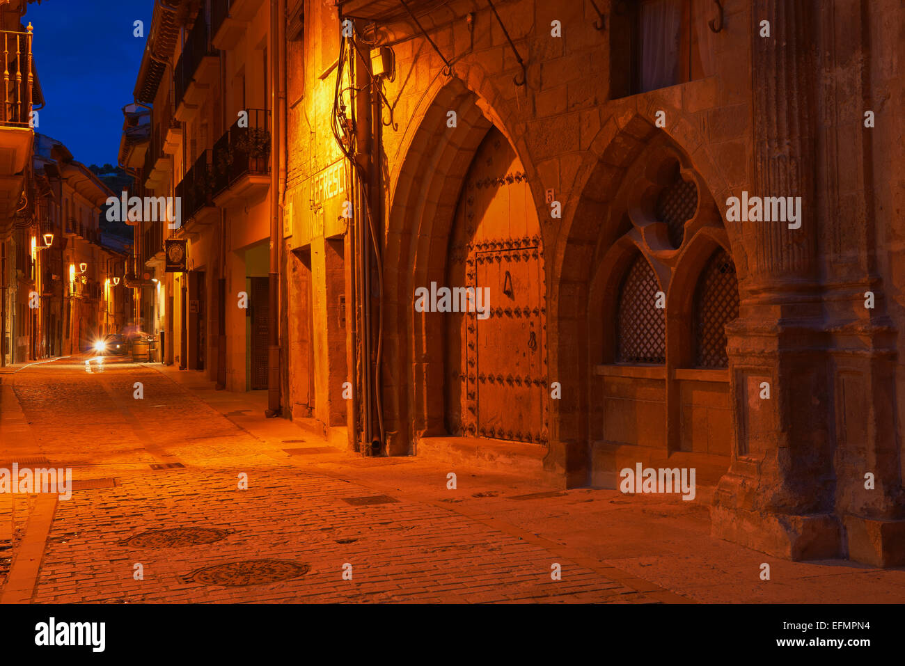 Estella, La rua street, Navarra, Way Of St. James, Navarre, Way to