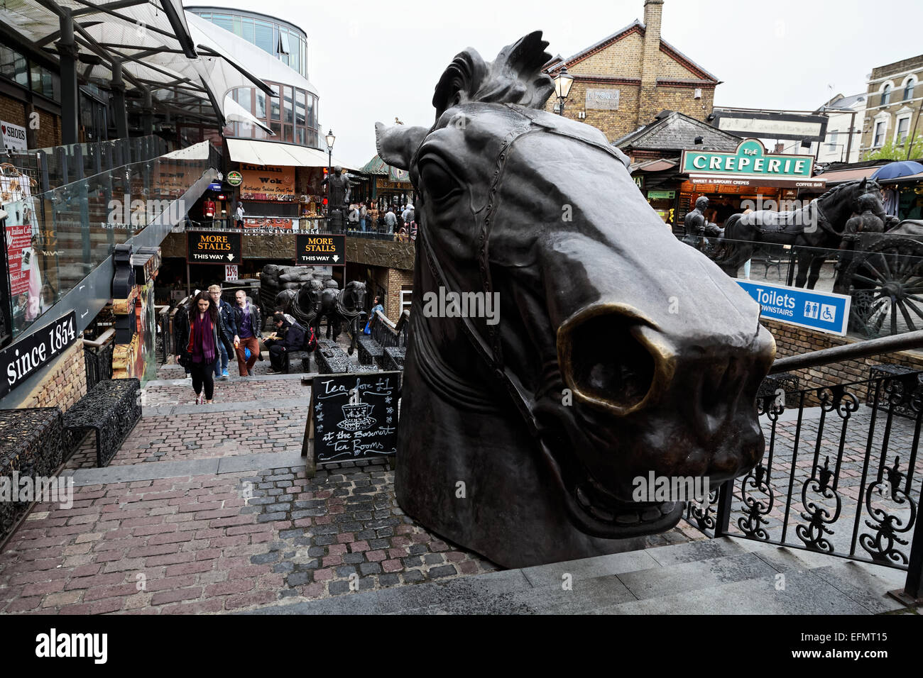 Bronze Horse Head, Camden Stables Market, London, UK Stock Photo Alamy