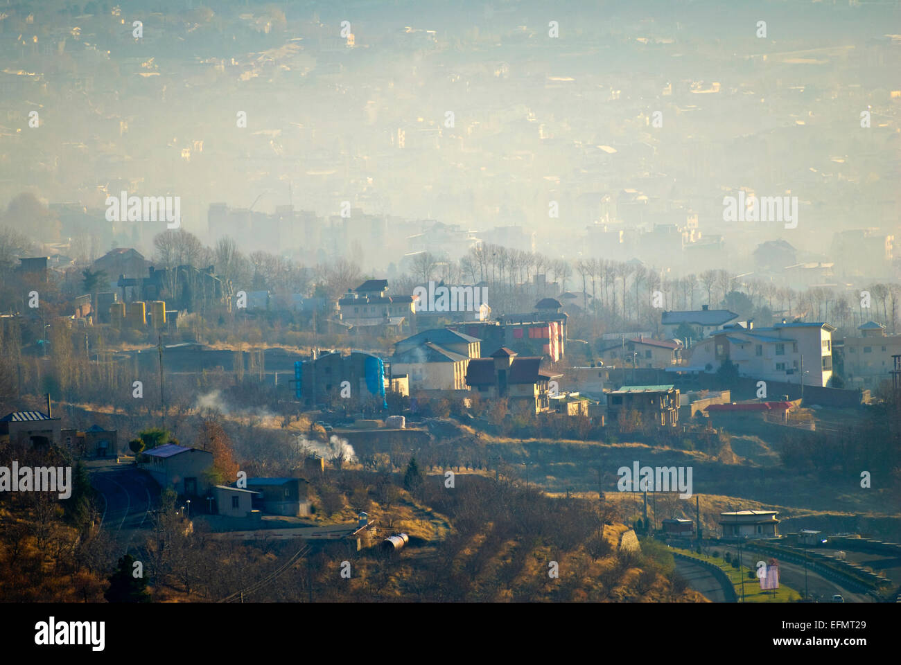 Early morning, outside of Tehran, Iran Stock Photo