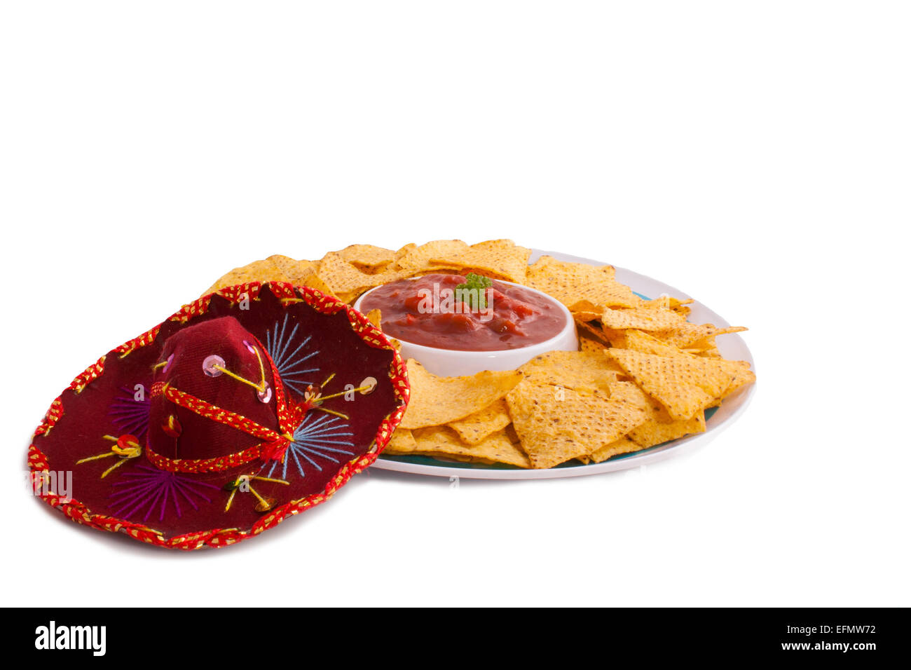 nacho sombrero isolated on white Stock Photo - Alamy