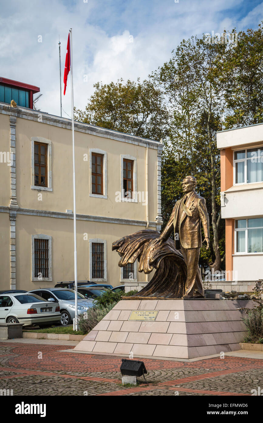 A monument in the Black Sea port city of Sinop, Turkey, Eurasia. Stock Photo