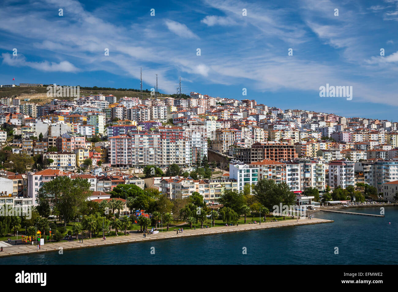 A View Of The Black Sea Port City Of Sinop Turkey Eurasia Stock Photo Alamy