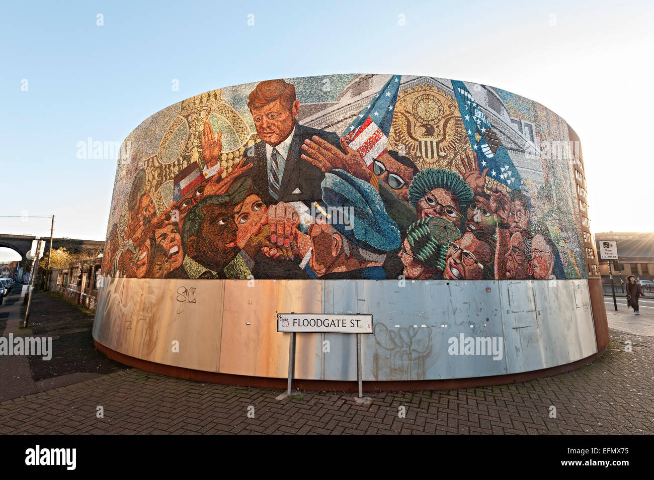 Birmingham memorial john f kennedy the American president in digbeth
