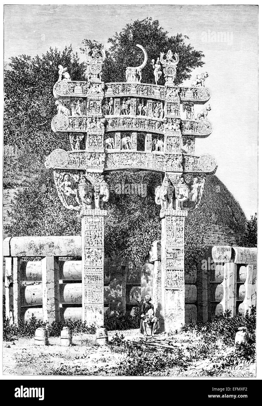 Vintage Poster Sanchi Stupa Madhya Pradesh Stock Vector (Royalty Free)  421146331 | Shutterstock