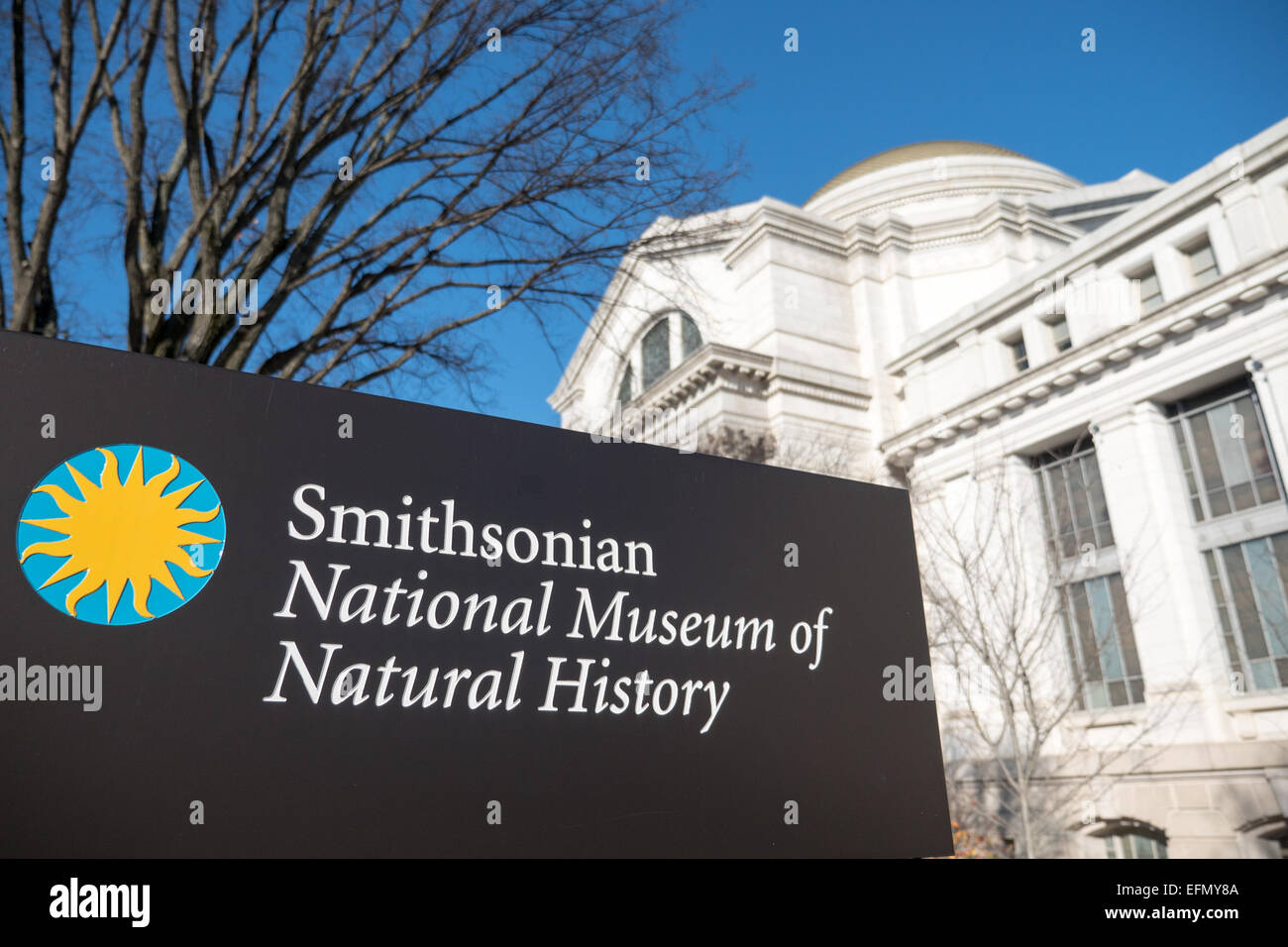 WASHINGTON DC, USA - The exterior of the Smithsonian National Museum of Natural History on the National Mall in Washington DC. Stock Photo