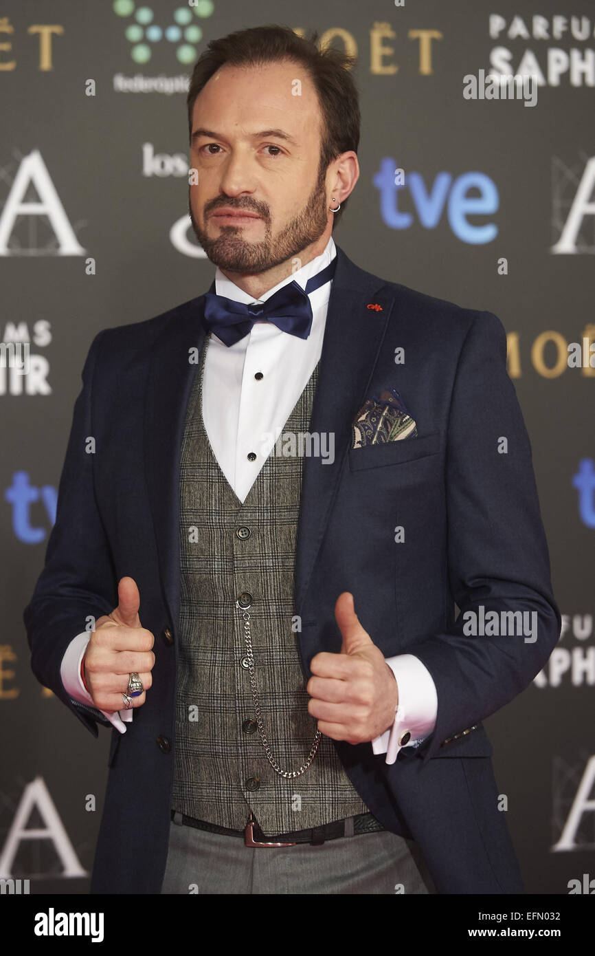 Madrid, Spain. 7th Feb, 2015. Alex O'Doherty attended Goya Cinema ...