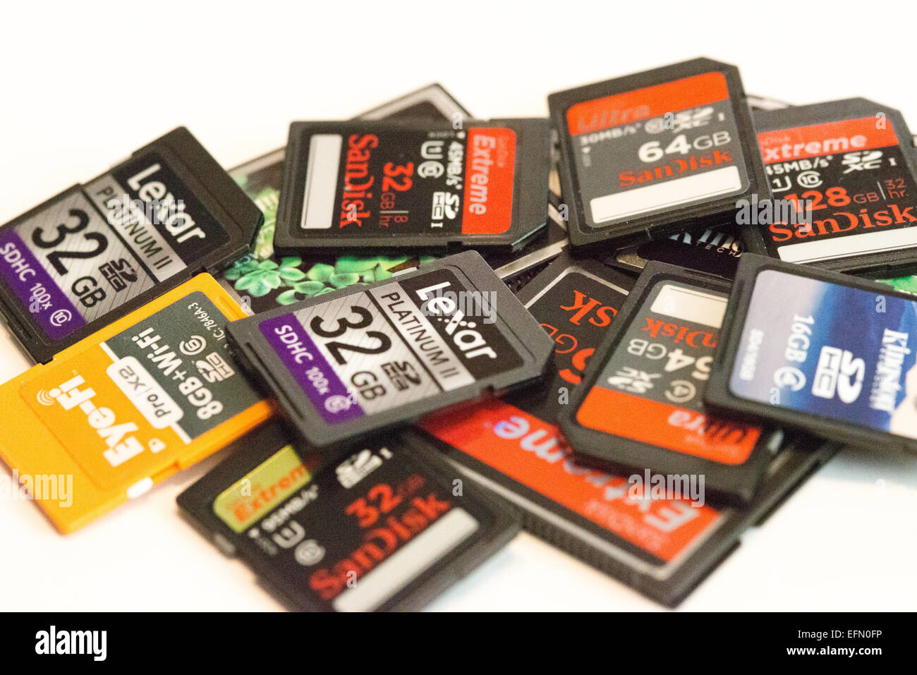 Lot Of 10 Used SD Camera Memory Cards - Mixed Brands & Speeds - Pulled From Cameras