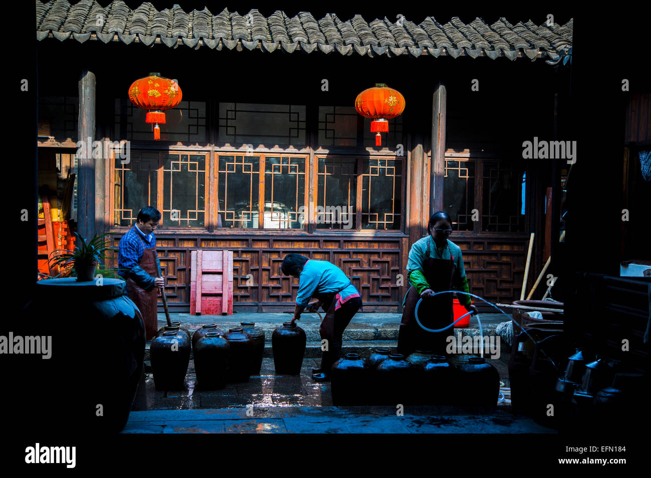 traditional brewing technique of Chinese rice wine a traditional