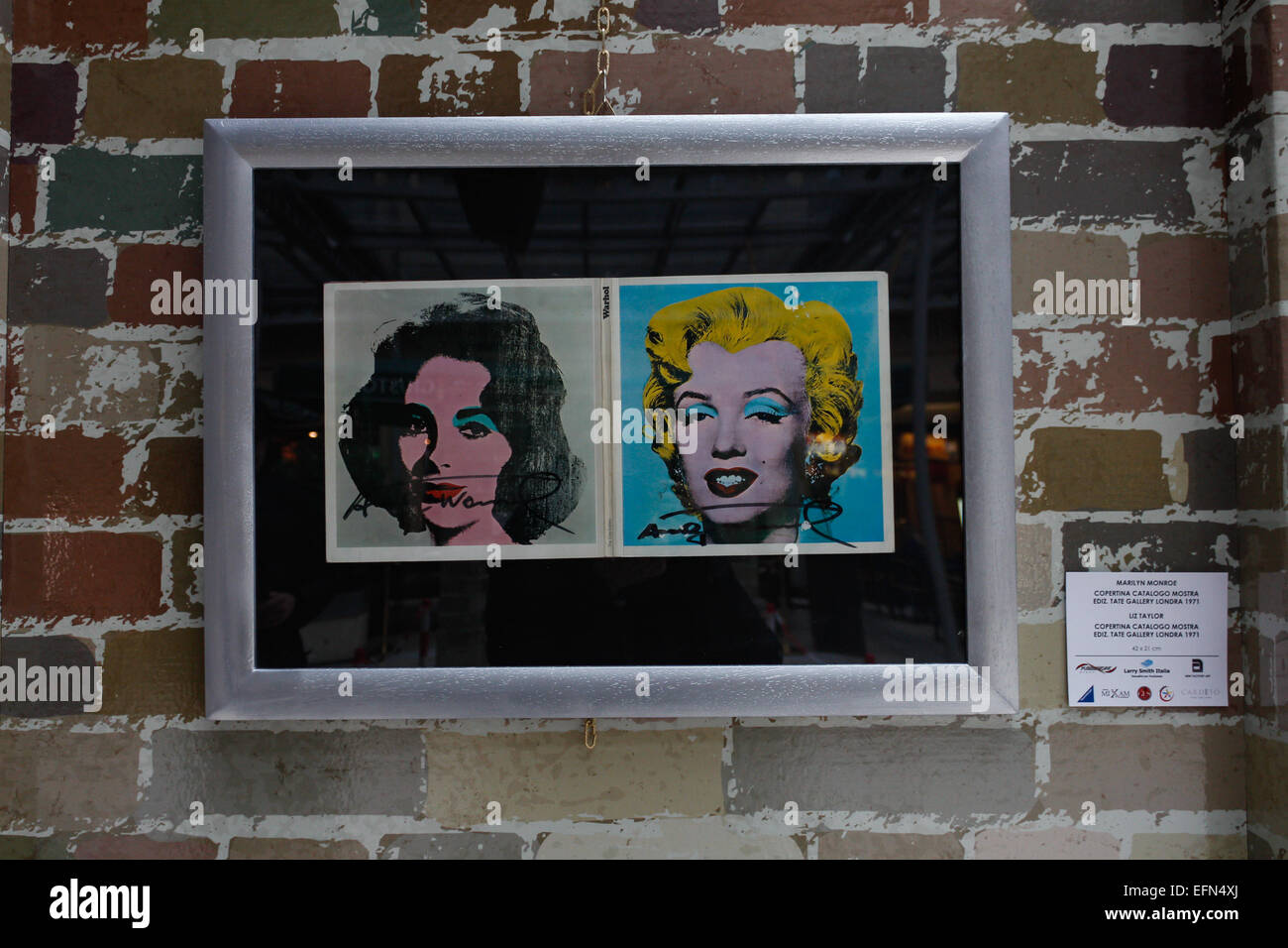 From Saturday, February 7th until Sunday, March 8, 2015, the Shopping Center 8 Gallery hosts the exhibition 'Andy Warhol.In the city'. 'Marilyn Monroe' - 1971 and 'Liz Taylor' - 1971 © Elena Aquila/Pacific Press/Alamy Live News Stock Photo