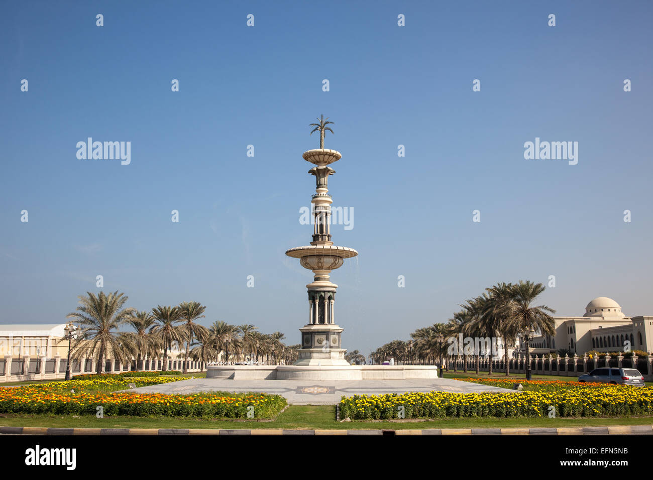 Statue in a roundabout in Sharjah, United Arab Emirates Stock Photo Alamy