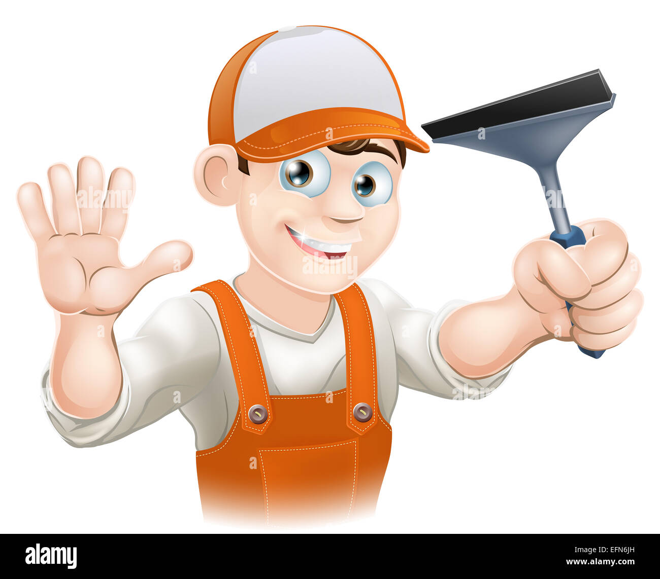 Window Cleaner Cartoon Stock Photos & Window Cleaner Cartoon Stock