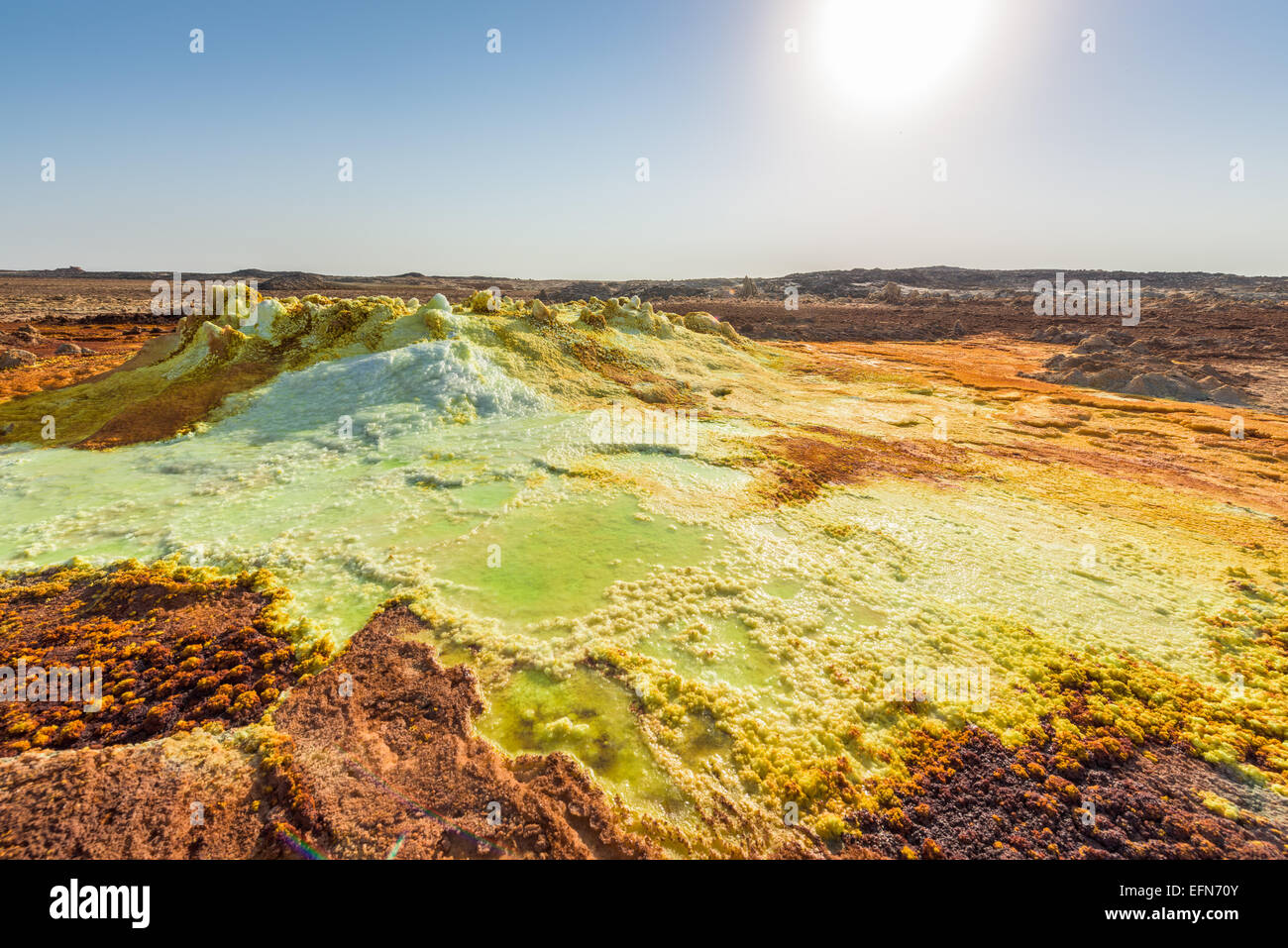 Sulfuric acid pools in Dallol in Ethiopia Stock Photo Alamy