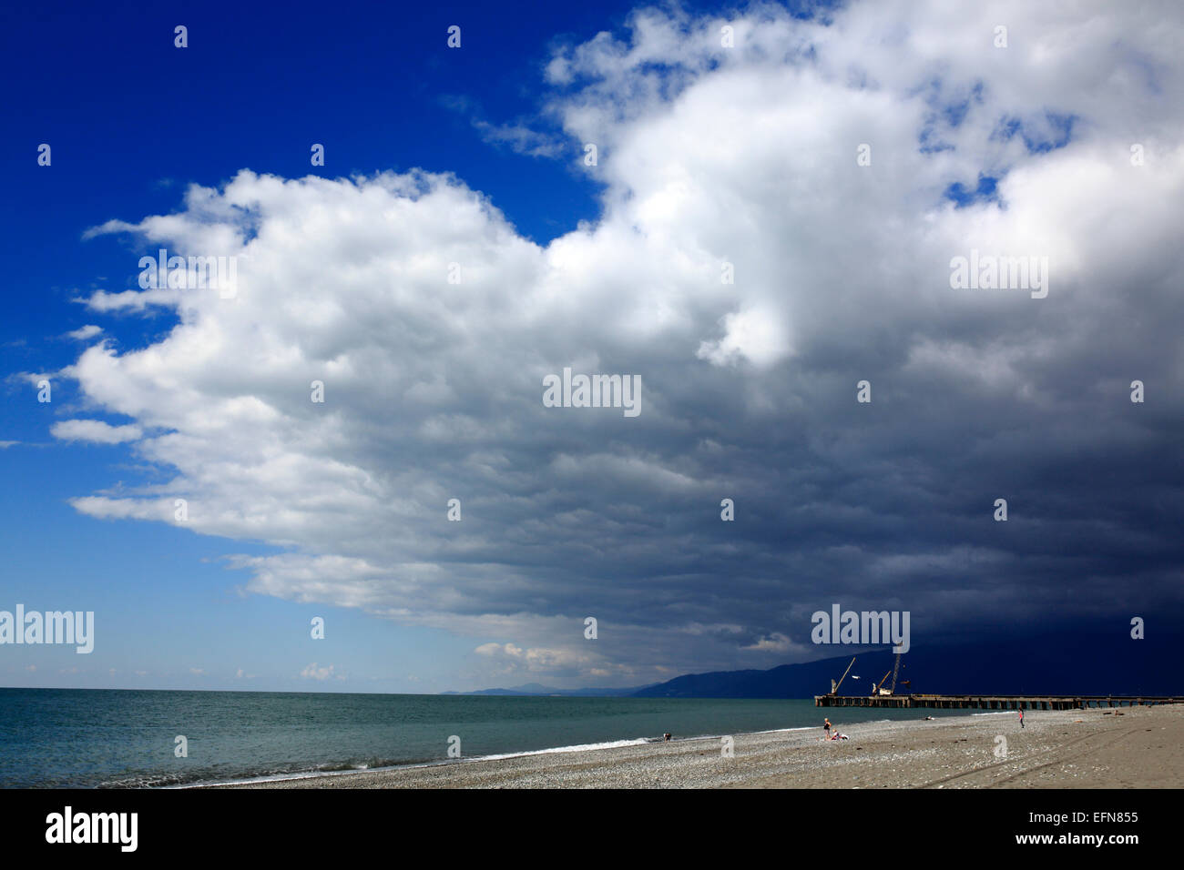 Black sea coast, Abkhazia, Georgia Stock Photo