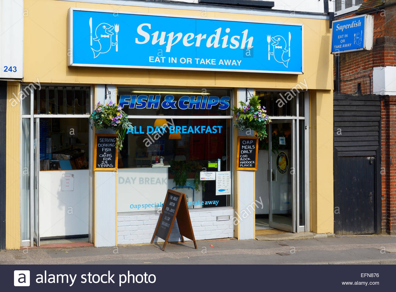 Fish And Chips Store Take Away High Resolution Stock Photography and