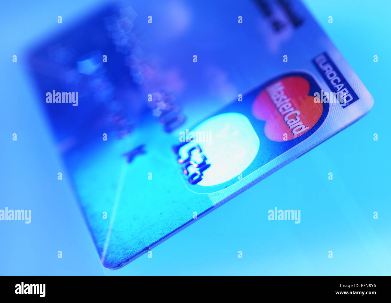 Eurocard, bargeldloser Zahlungsverkehr Stock Photo