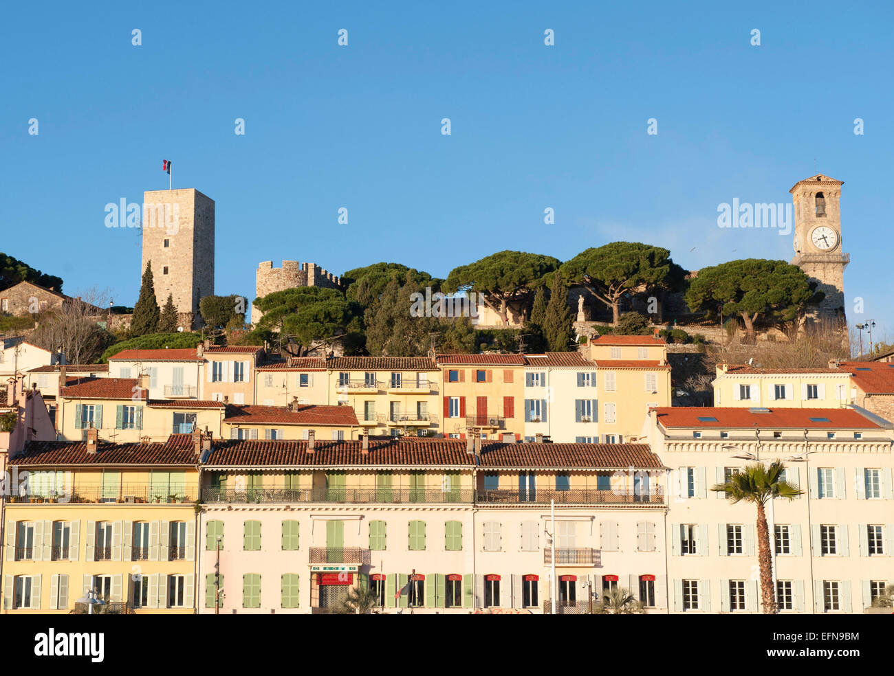 View of the old part of Cannes called Le Suquet, Côte d'Azur, France Stock Photo