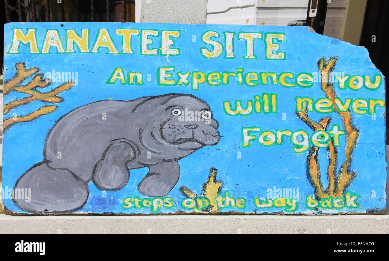 Manatee Site Sign Stock Photo