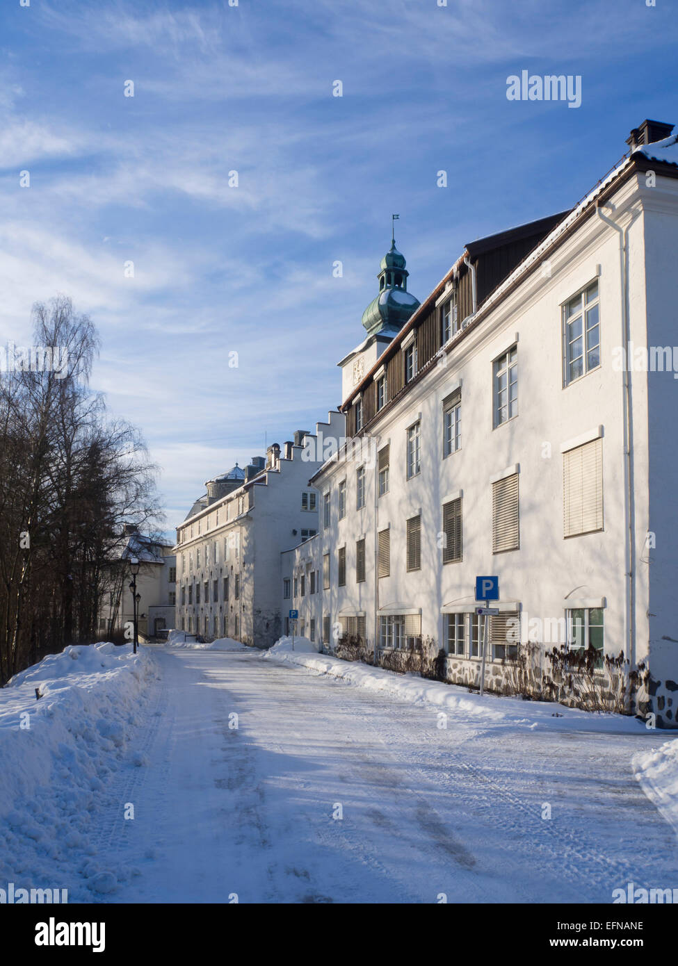 The old buildings at  Bærum hospital, in Sandvika near Oslo Norway Stock Photo
