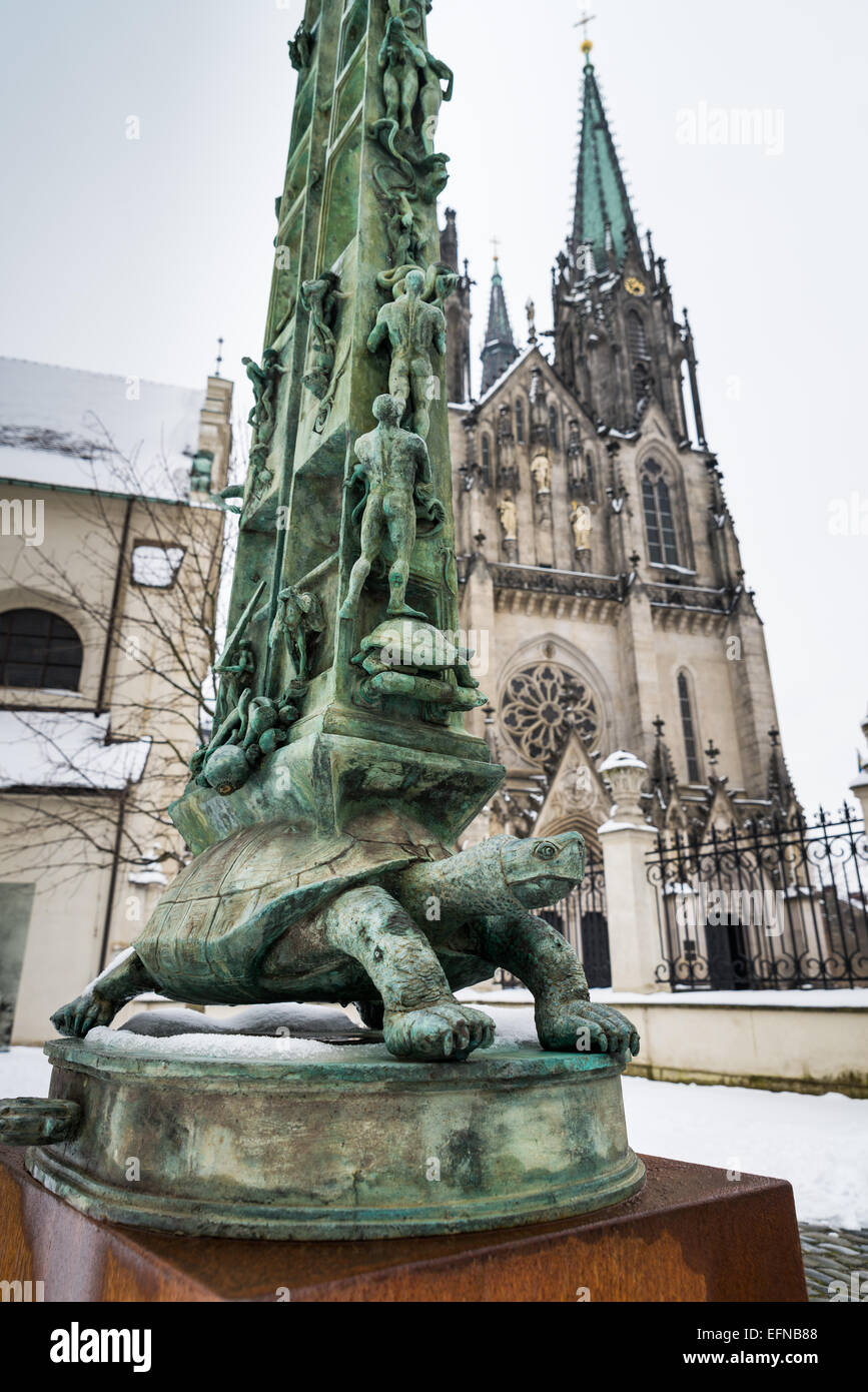 St Wenceslas Cathedral, Olomouc, Czech Republic, Middle Europe Stock