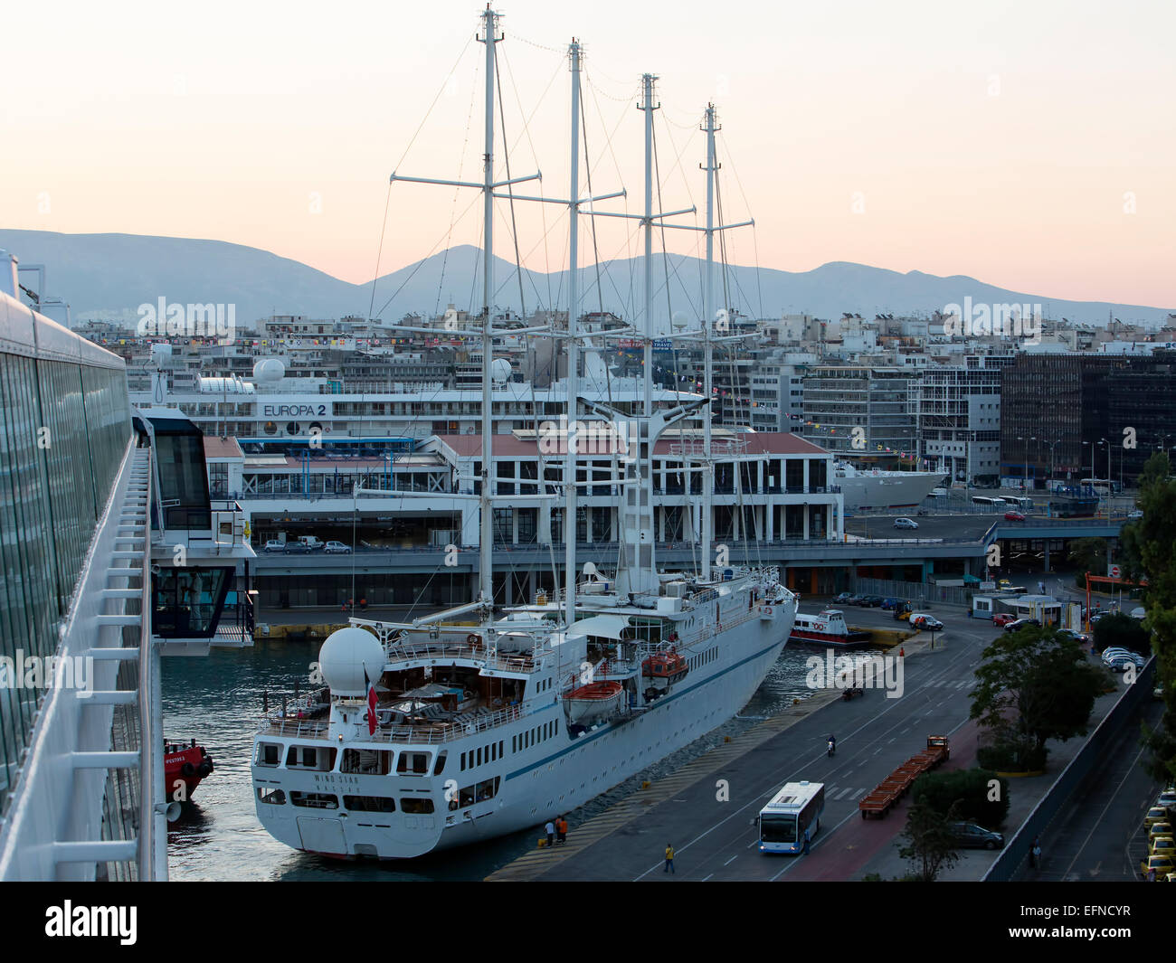 Athens, Greece port Wind Star sailing ship Stock Photo Alamy