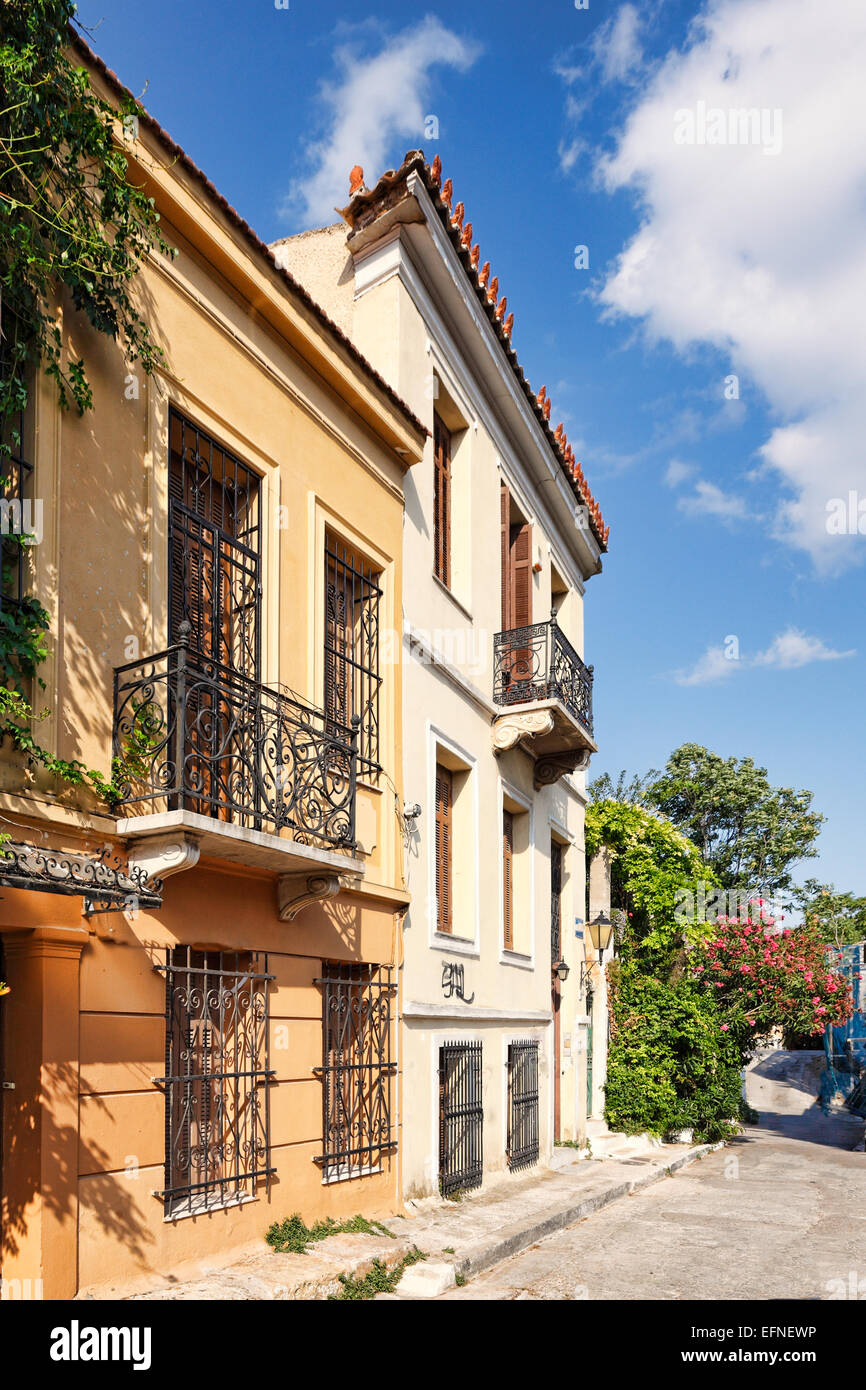 The picturesque buildings of Plaka in Athens, Greece Stock Photo