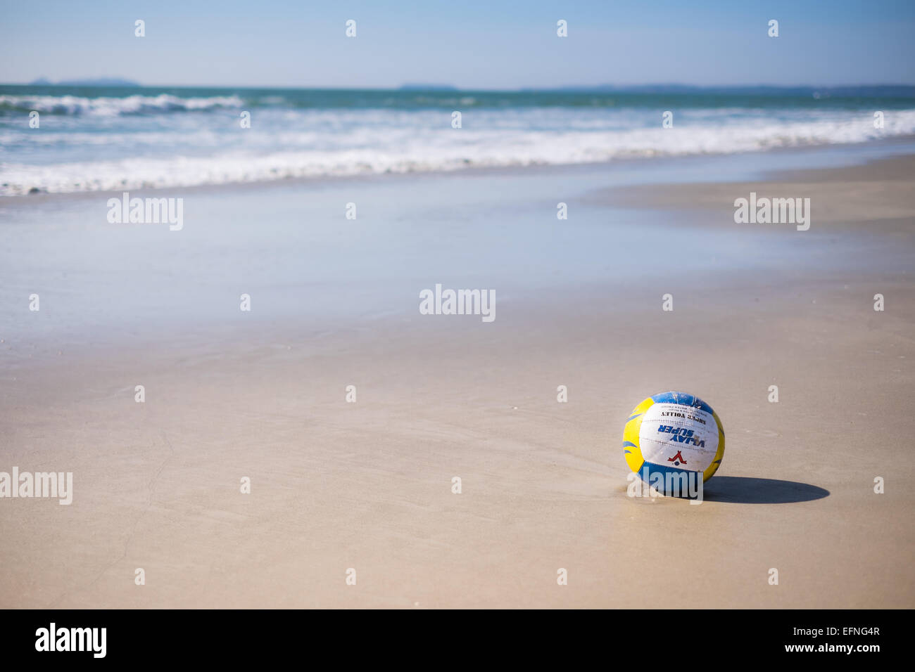 Football on the Beach, Majorda, Goa, India Stock Photo