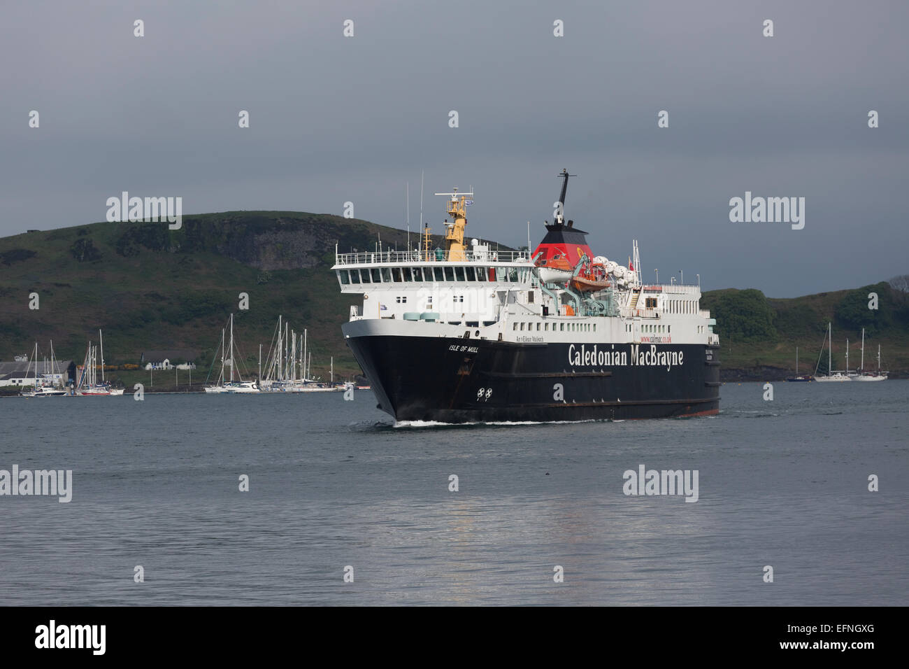 Isle of Mull Caledonian ferry Oban harbour Scotland Stock Photo