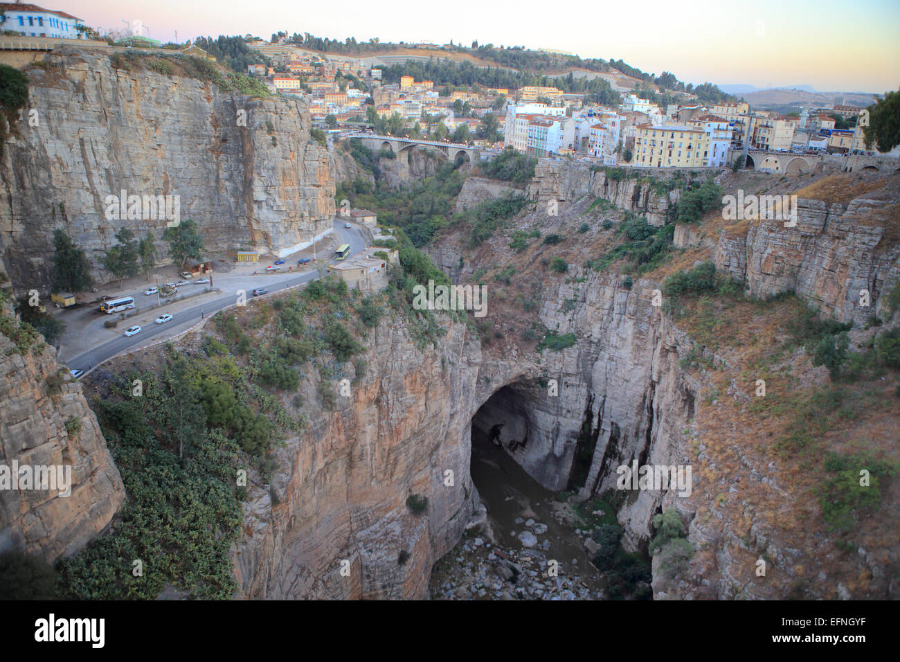 Rhummel river canyon, Constantine, Algeria Stock Photo