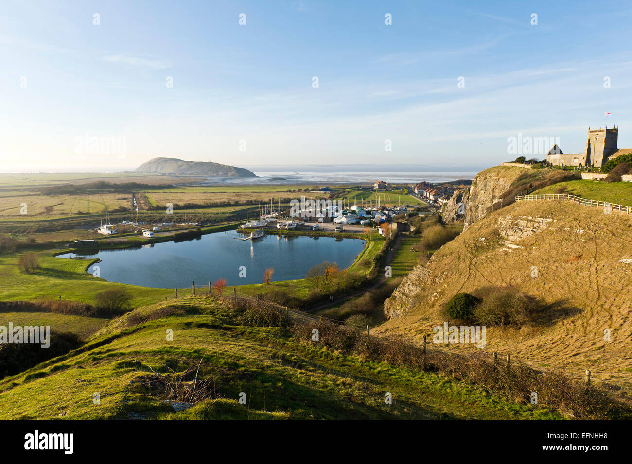 St Nicholas Church, Uphill Harbour, and Brean Down WestonSuperMare