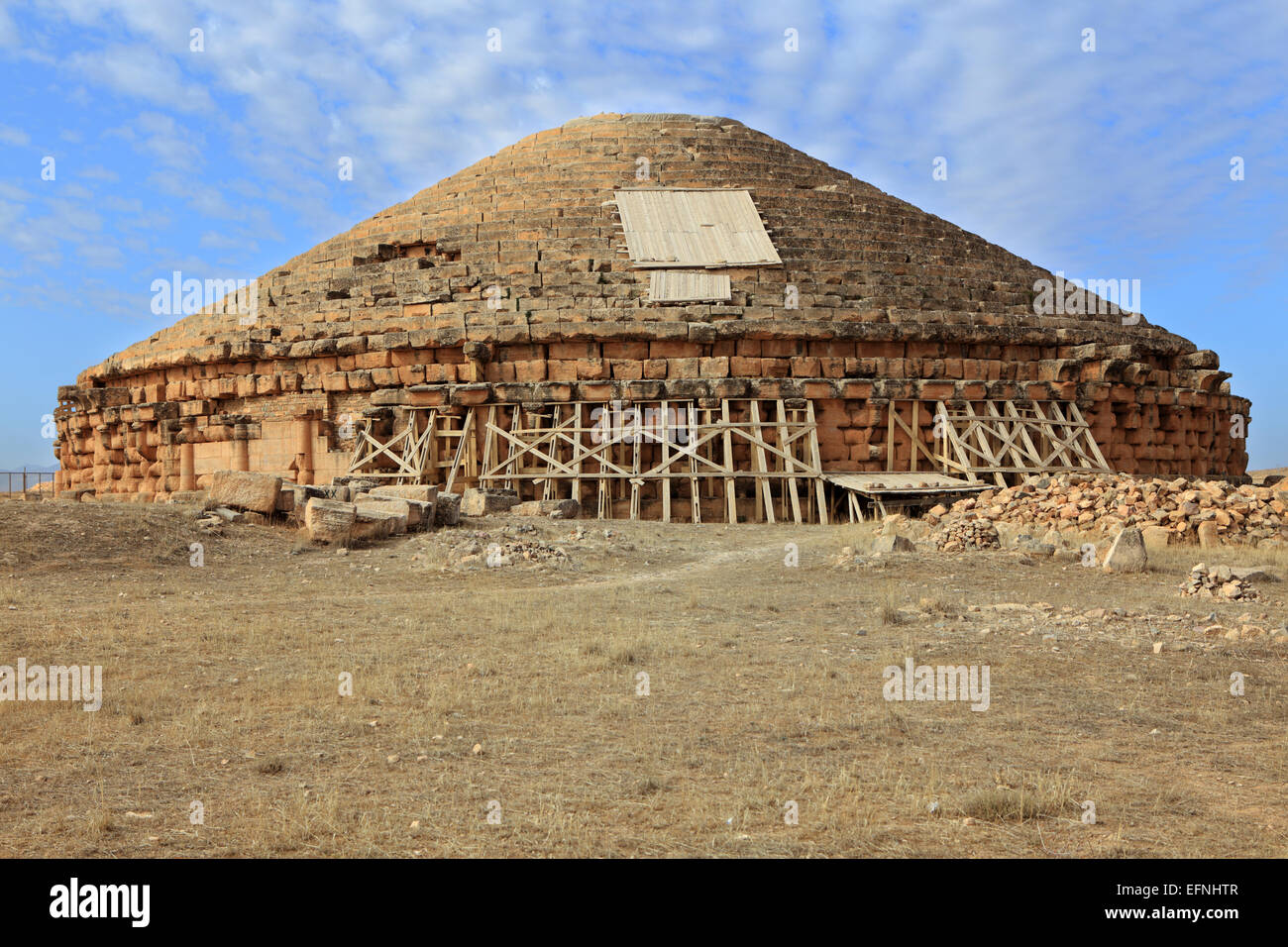 Mausoleum of Numidian kings (2nd century BC), Medracen, Algeria Stock