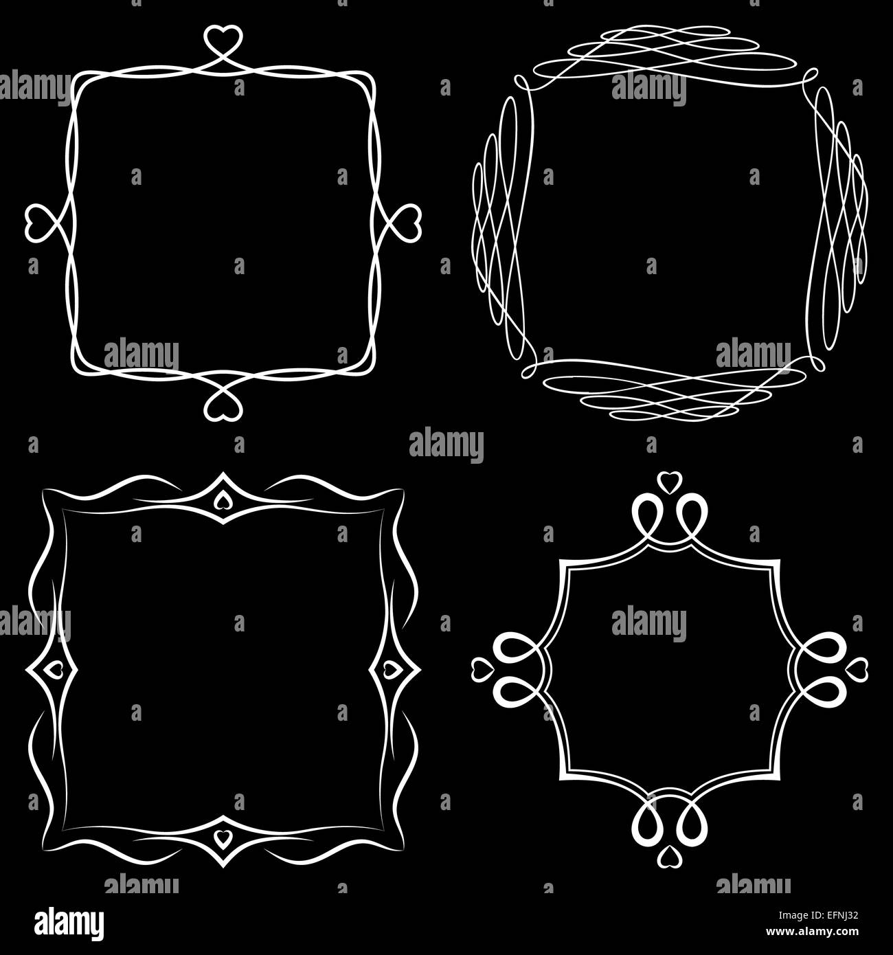 Set of nice decorative frames Stock Photo Alamy