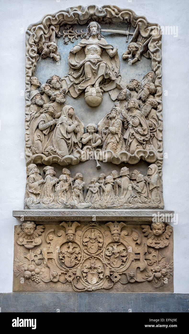 The final judgement sculpture St Elizabeth Church Wroclaw Stock Photo