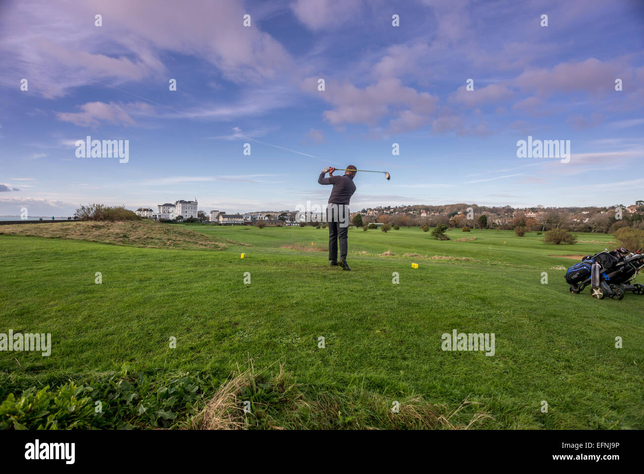 The Hythe Imperial Golf Course, a links course, in Kent Stock Photo Alamy